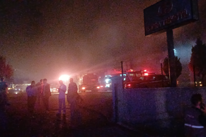 Çorum'da tekstil fabrikasında yangın