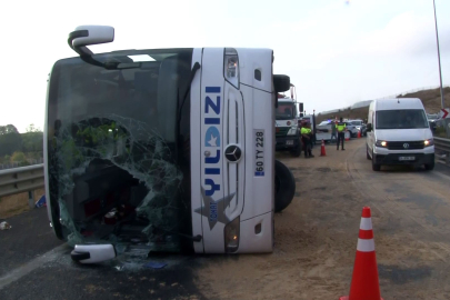 Marmara Otoyolu’nda yolcu otobüsü devrildi: Çok sayıda ölü ve yaralı var!