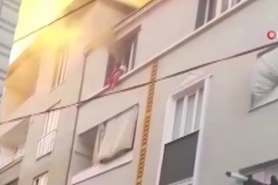 Bir anneannenin torununu kurtardığı anlar kamerada