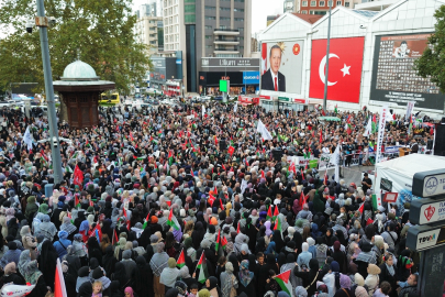 Bursa'da binlerce kişi Gazze için meydanlara indi!