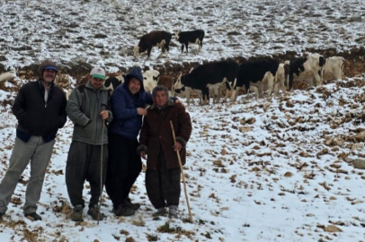 Aniden kar bastırınca yaylada mahsur kalan kadın kurtarıldı