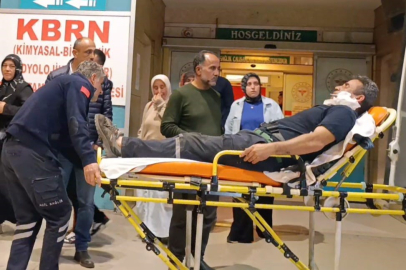 Kömürleri indirirken yüzüne demir saplandı