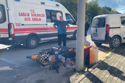 Bursa'da eğitim pistinde feci kaza...Ehliyetsiz genç kuryeye çarptı