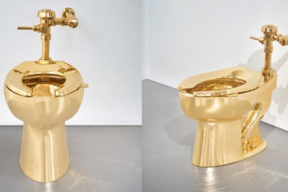 ABD'de 18 ayar altın tuvalet 12.1 milyon dolara satıldı