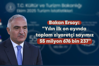 Bakan Ersoy: "Yılın ilk on ayında toplam ziyaretçi sayımız 55 milyon 676 bin 237"