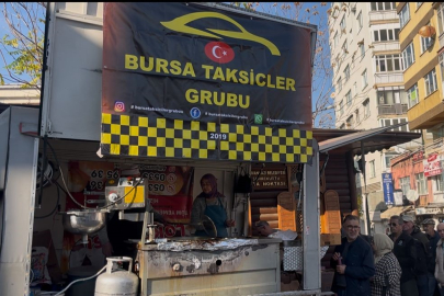 Bursa taksicilerinden şehitler için anma lokması