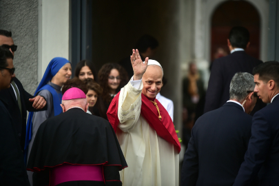 Papa 14. Leo, Şişli'deki Kutsal Ruh Katedrali'ne geldi