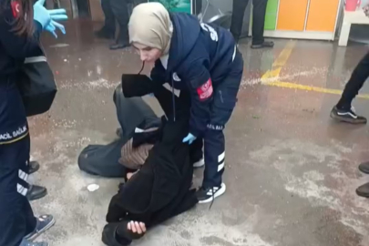 Pazar alanında korkutan anlar: 1 kişi dumandan etkilendi