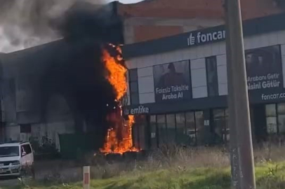 Bursa’da elektrik panosundan çıkan yangın işyerine sıçradı