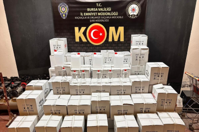 Bursa'da bin 200 litre etil alkol ele geçirildi