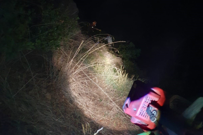 Ormanlık alanda mahsur kalan adam kurtarıldı