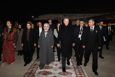 Cumhurbaşkanı Erdoğan Türkmenistan'da