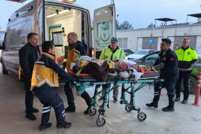 Kontrolden çıkan minibüs şarampole yuvarlandı: Sürücü ağır yaralı