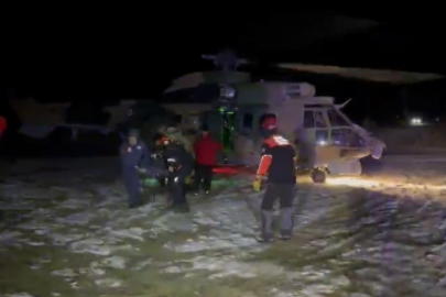 Hasan Dağı’nda mahsur kalan öğrenciler helikopterle kurtarıldı