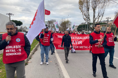 Prysmian işçileri Mudanya sokaklarında: "Sadaka değil, toplu sözleşme istiyoruz"