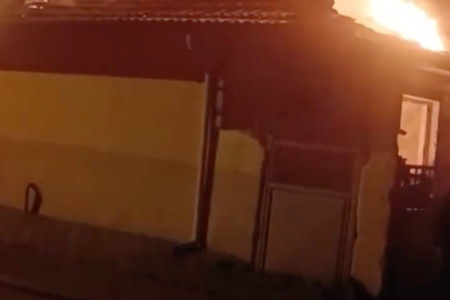 Yılbaşı gecesi korkutan yangın! Köy evi alevlere teslim oldu