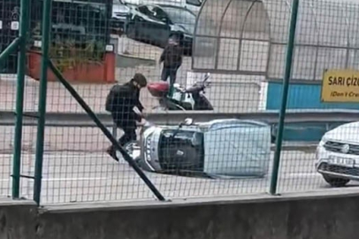 Lodos mini otomobili devirdi