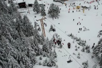Uludağ'da telesiyej arızası: Mahsur kalan tüm tatilciler kurtarıldı