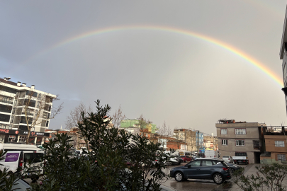 Bursa'da gökkuşağı hayran bıraktı