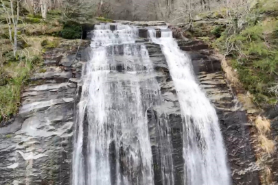 Doğanın görsel şöleni: Suuçtu şelalesi coştu!