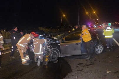 Otobanda feci kaza: 1 yaralı