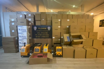 Yıldırım’da kaçak sigara fabrikasına darbe: Yarım ton tütün ele geçirildi!