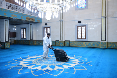 Kestel Belediyesi’nden camilerde temizlik ve hijyen çalışması