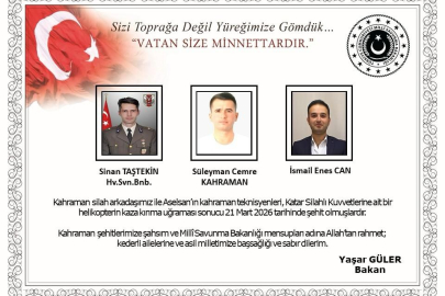 Yaşar Güler: Şehitlerimizin ruhu şad olsun