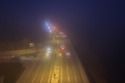 Mudanya yolunda "Sis" kabusu! Görüş mesafesi düştü, sürücüler dikkat!