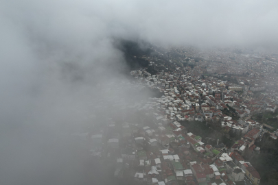 Sis Bursa’yı esir aldı! Dağ eteklerinden ovaya uzanan masalsı görüntü
