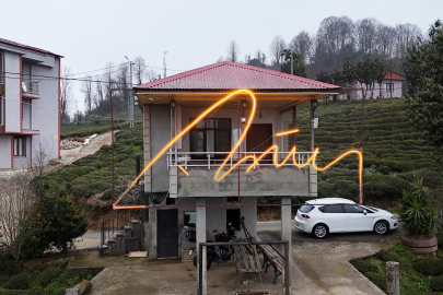 Rize Dağlarına "Cumhurbaşkanı" imzası! Erdoğan’a ışıklı gece sürprizi