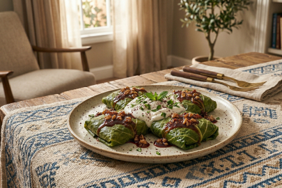 Mutfağınızda şef rüzgarı esecek: Nar ekşili ve cevizli pazı bohçaları!