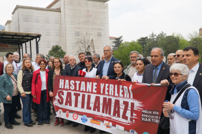 Bursa’da sağlık nöbeti: "Hastane yerleri şirketlere satılamaz!"