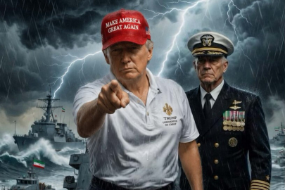 İran savaş gemileri önünde Trump fotoğrafı: Saldırılar yeniden mi başlıyor?