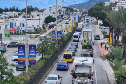 Bodrum'a 24 saatte 20 bin araç giriş yaptı