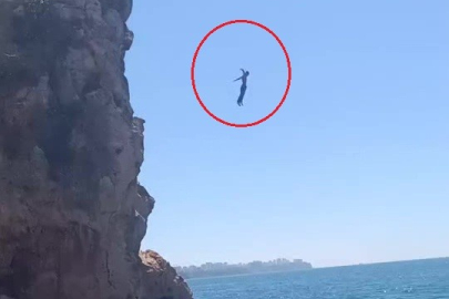 40 metreden ölüme atlama: Boğulmak üzereyken SUB'cular yetişti