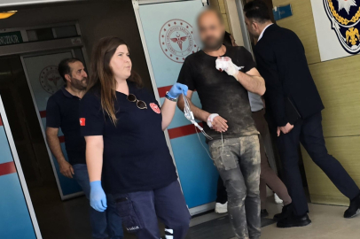 Makineye kaptırdığı parmağı koptu