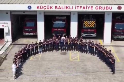 Bursa İtfaiyesi'nden A Milli Takım'a kırmızı-beyaz destek!