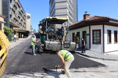 Bursa Çekirge'de 1. Murat caddesi asfaltla yenilendi