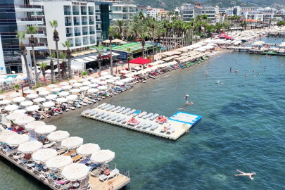Okullar tatil oldu, Marmaris sahillerinde hareketlilik arttı