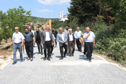 Başkan Alper Taban kırsaldaki yol çalışmalarını inceledi