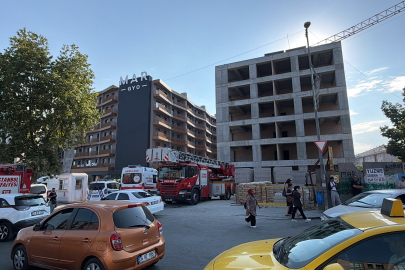 3 aydır maaş alamayan işçiler çareyi inşaatın tepesine çıkmakta buldu
