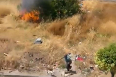 İstanbul Avcılar'da yaşlı adam otluk alanı yakıp kaçtı