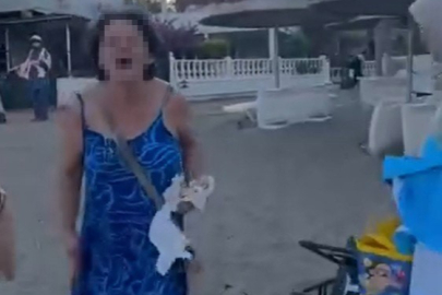 Plajda sözlü saldırı!