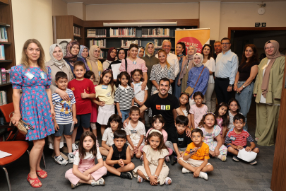 Başkan Şadi Özdemir, çocuklar ve ebeveynleri ile kütüphane buluştu