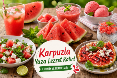 Yaz sıcağını hafifletecek 8 pratik karpuzlu tarif