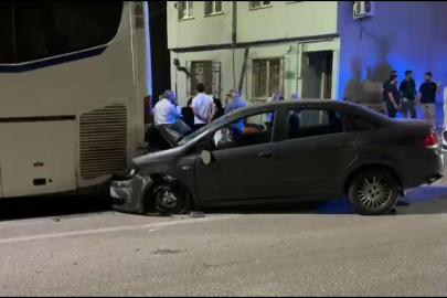 Önce duvara sonra otobüse çarptı: 2 ağır yaralı