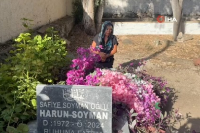 Safiye Soyman oğlunun mezarı başında gözyaşlarına boğuldu