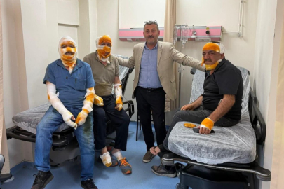 Ev yangınında tüp patladı: 5 yaralı