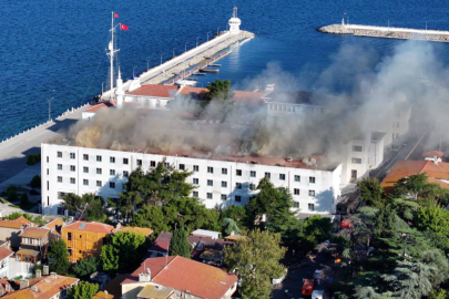 Heybeliada Deniz Harp Okulu’nda çıkan yangın söndürüldü